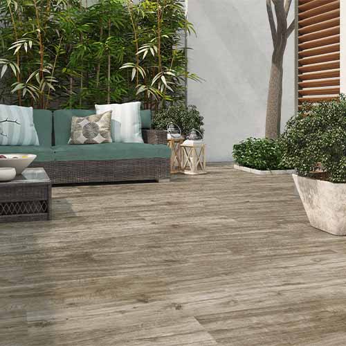 Serrana Beige WoodLook Tile Plank Room View